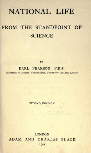National life from the standpoint of science