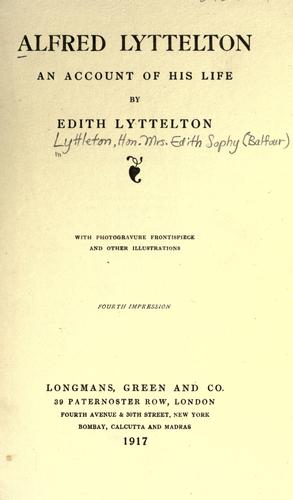 Alfred Lyttelton