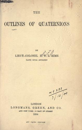 The Outlines of Quaternions