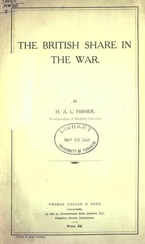 The British share in the war