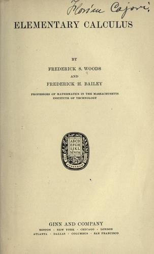 Elementary calculus