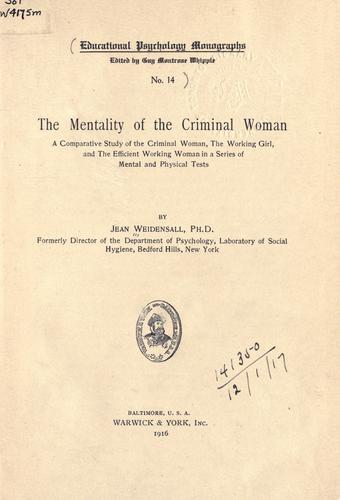 The mentality of the criminal woman
