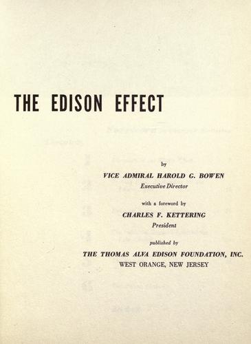The Edison effect