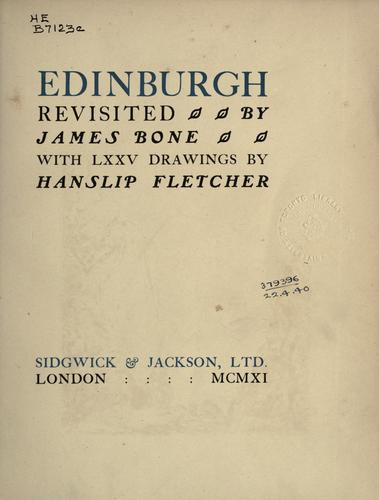 Edinburgh revisited