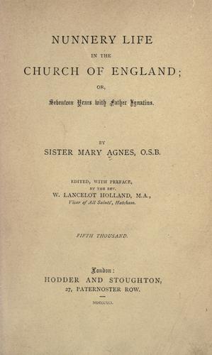 Nunnery life in the Church of England