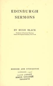 Edinburgh sermons
