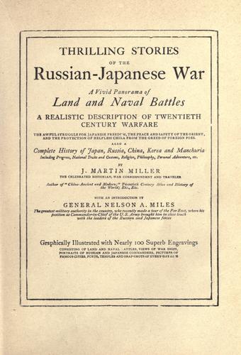 Thrilling stories of the Russian-Japanese war