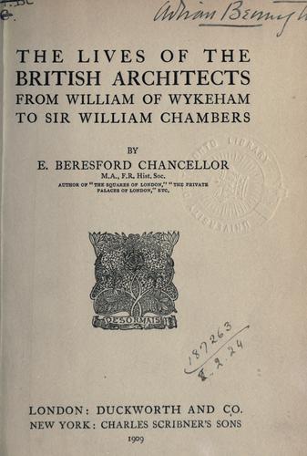 The lives of the British architects