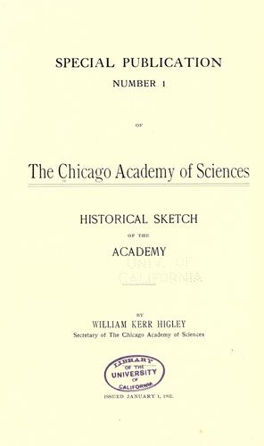 Historical sketch of the Academy
