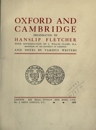 Oxford and Cambridge