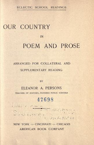 Our country in poem and prose