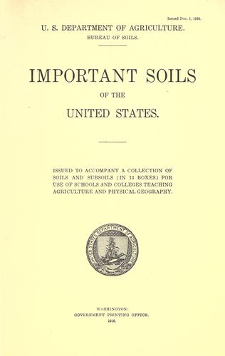 Important soils of the United States