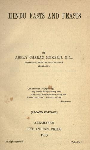 Hindu fasts and feasts