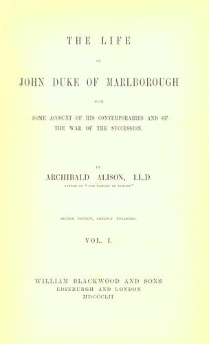The life of John, Duke of Marlborough