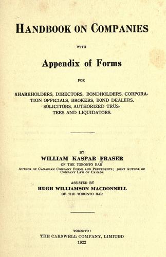Handbook on companies