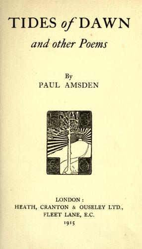 Tides of dawn and other poems