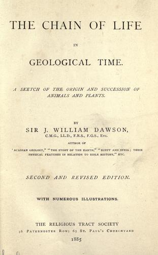 The chain of life in geological time