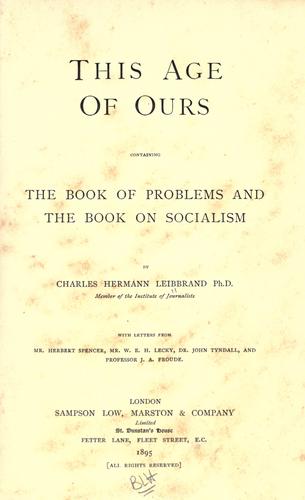 This age of ours