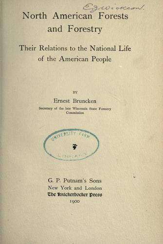 North American forests and forestry