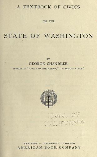 A text book of civics for the state of Washington