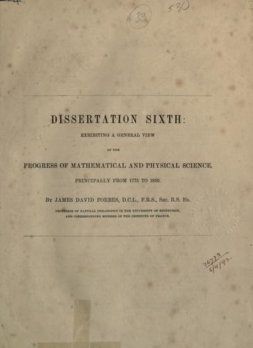 Dissertation sixth