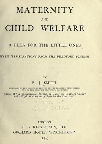 Maternity and child welfare