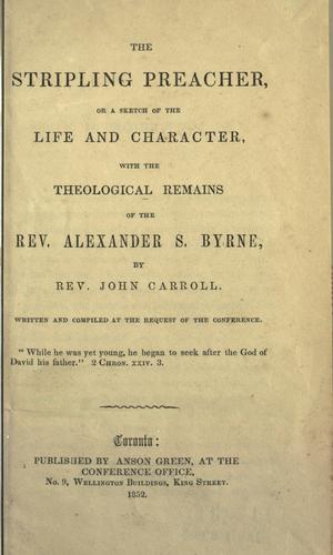 The stripling preacher
