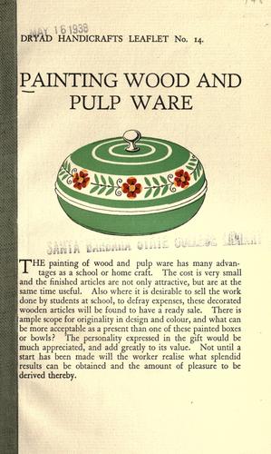 Painting wood and pulp ware