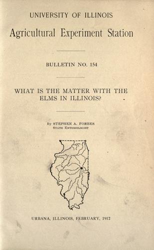 What is the matter with the elms in Illinois?