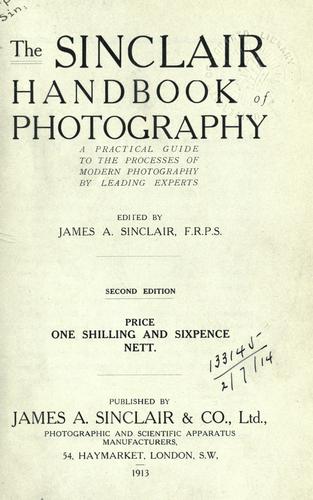 The Sinclair handbook of photography