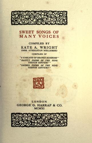 Sweet songs of many voices