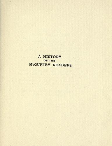 A history of the McGuffey readers