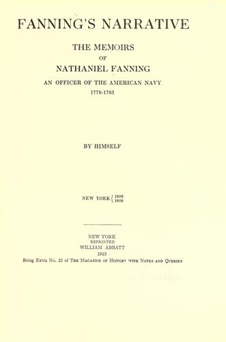 Fanning's narrative: the memoirs of Nathaniel Fanning