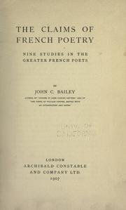 The claims of French poetry