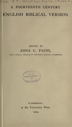 A fourteenth century English Biblical version