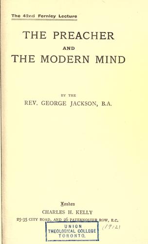 The preacher and the modern mind