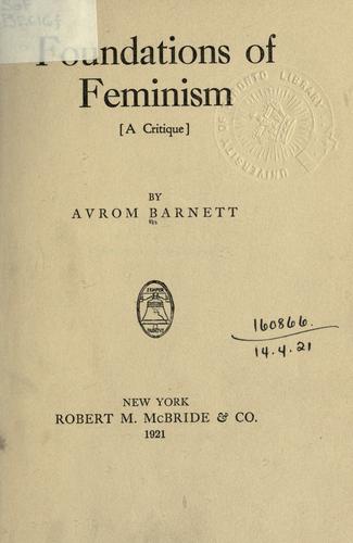 Foundations of feminism