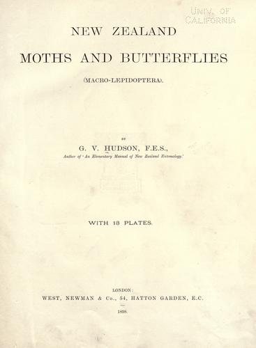 New Zealand moths and butterflies