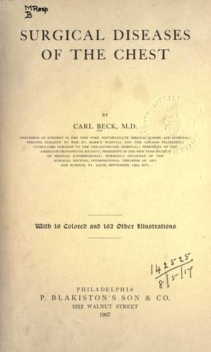 Surgical diseases of the chest