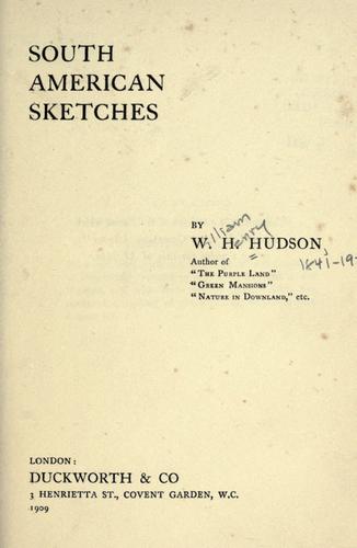 South American sketches