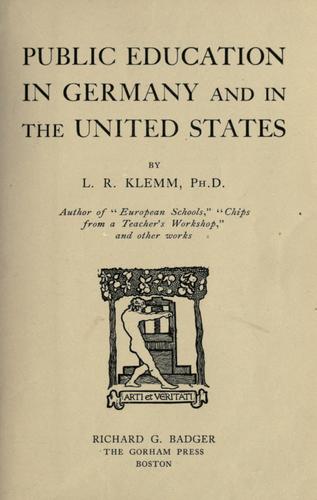 Public education in Germany and in the United States