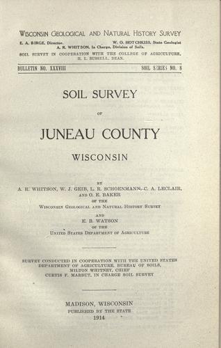 Soil survey of Juneau County, Wisconsin