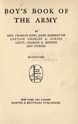 Boy's book of the army