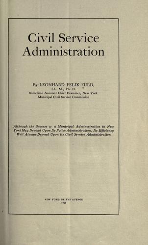 Civil service administration