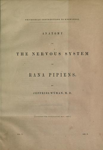 Anatomy of the nervous system of Rana pipiens