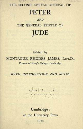 The Second epistle general of Peter and the general epistle of Jude