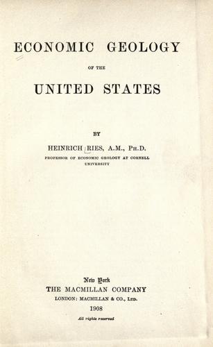 Economic geology of the United States