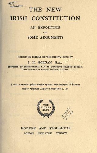 The new Irish constitution