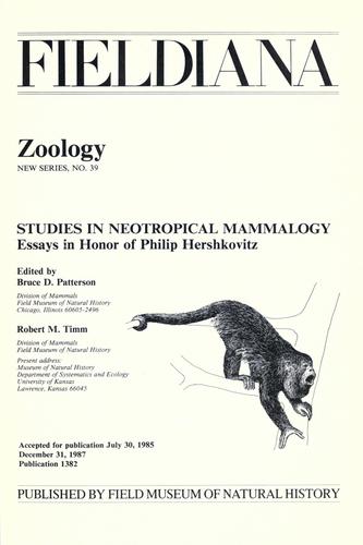 Studies in neotropical mammalogy