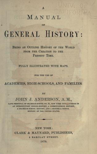 A manual of general history